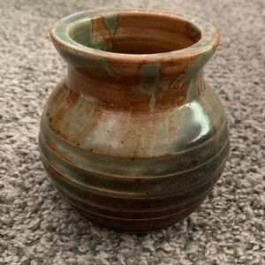 Handmade earthtone clay pot or vase
